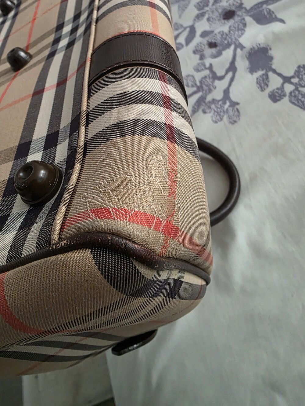 Burberry Tan and Black Checkered  Bag - Picture 11 of 13